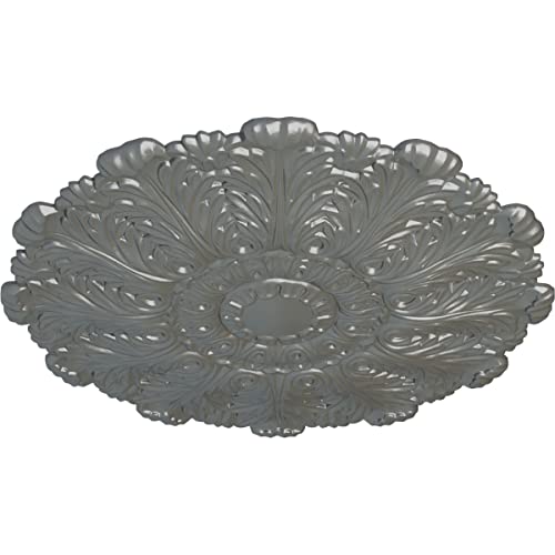 Image of Ekena Millwork CM31DUSLS - 31 inchOD x 1 1 /2 inchP Durham Ceiling Medallion (Fits Canopies up to 4 1 /4 inch) - Ceiling Medallion, Silver