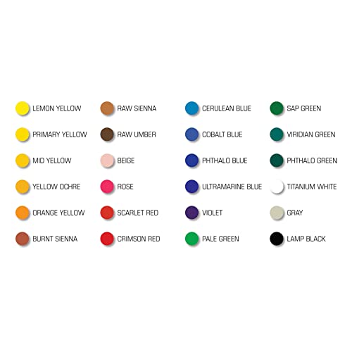 Makersource Basic 24-Color Acrylic Paint Set Acrylic Paint Set With 3 Brushes, 24 Colors (59Ml, 2Oz) Art Craft Paints, Gifts For Artists, Kids, Beginners & Painters, Easter, Basket Stuffers, Pumpkin, Canvas, Ceramic, Rock Painting Supplies Kit #TOP3