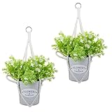 Hpmjz Macrame Plant Hanger 2 Pack Hanging Planters Baskets for Indoor Plant Boho Hanging Holder Handmade Woven Rope Hanger Kits Decorative Braided Cotton Rope Flower Pot Holder for Garden Home Decor