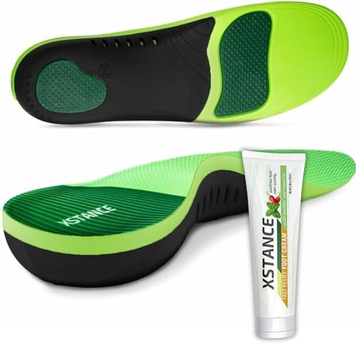 XSTANCE Insoles 2.0 with Fast Relief Foot Cream Bundle, Comfort Support Package | S | Men’s 6-7.5 / Women’s 7-8.5