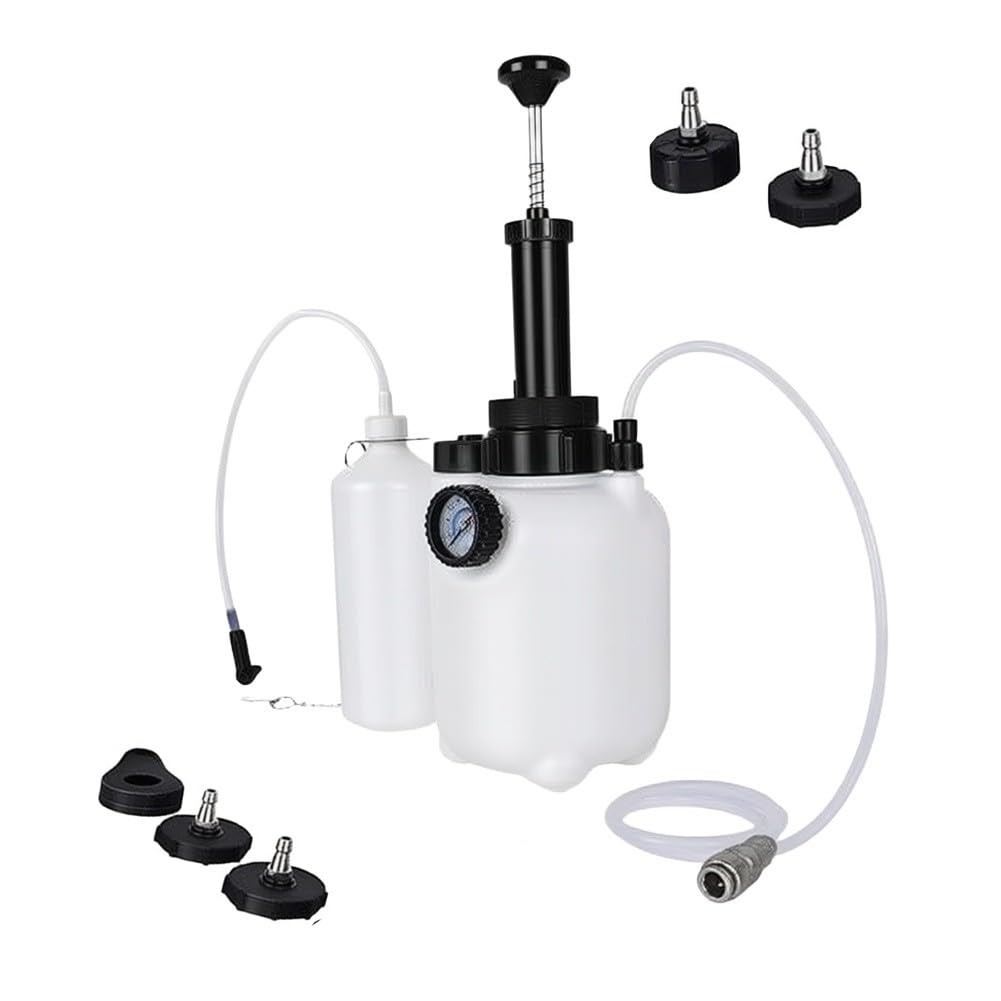 Set di spurgo per freni ad aria compressa da 3 l, con 4 adattatori per auto