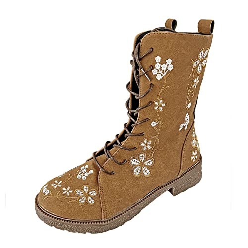 Bottines de combat imprimées : chaussures bout rond pour marcher en ville