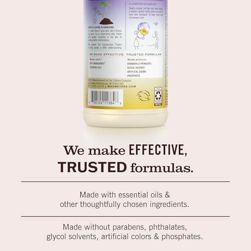 Image of MRS. MEYER'S CLEAN DAY Multi-Surface Everyday Cleaner, Compassion Flower Scent, 16 Fl Oz Bottle - 3 Pack