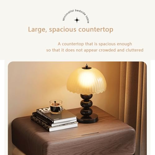 Table de Chevet Rustique en Bois Bicolore de 40 cm avec Tiroirs - 8