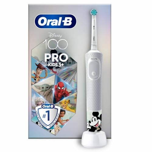 Oral-B Cepillo de dientes eléctrico recargable para niños Disney +3 años, delicado con las encías, se puede utilizar con Disney Magic Timer, 1 cabezal, 1 cepillo, idea regalo