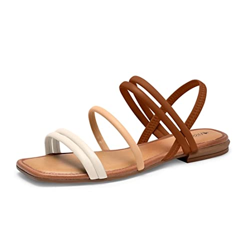 Sandália Rasteira Multitiras Mississipi Caramelo