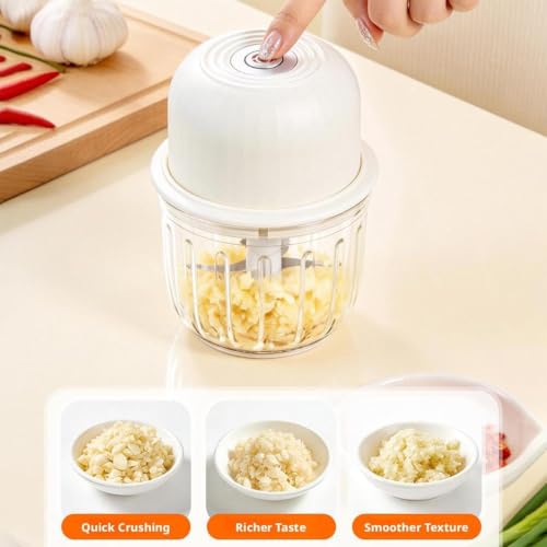 Procesador de alimentos y picadora compacta para picar ajo sin olor 5