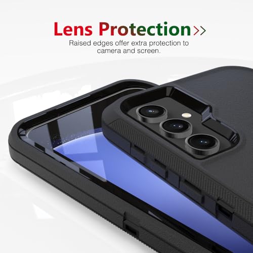 Image of Case for Galaxy S23 FE, Heavy-Duty Tough Rugged Shockproof Drop Protective Cover Cases for Samsung Galaxy S23 FE, Black