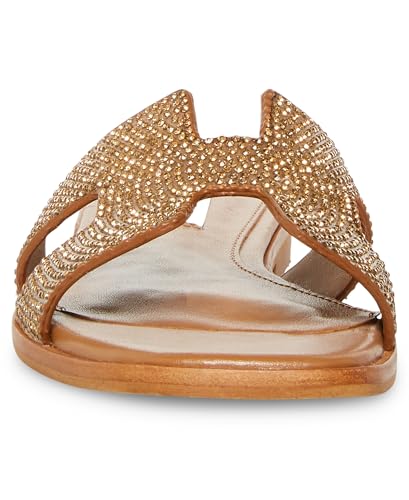 Steve Madden Steve Madden Women's Hadyn Sandal, Bronze Rhinestone, 11