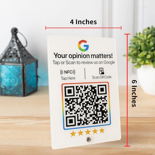 tinydabba White Acrylic NFC Review Standee with QR Code by tinydabba - 6