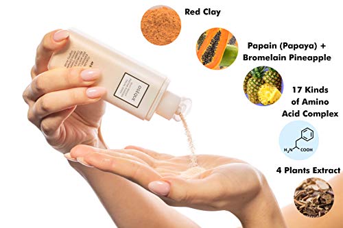 Oseque Korean Cleanser Face Wash/Natural Skin Care Silky Bright Enzyme Powder Facial Wash (1.76Oz / 50G) / Organic Daily Cleaner Facewash #TOP2