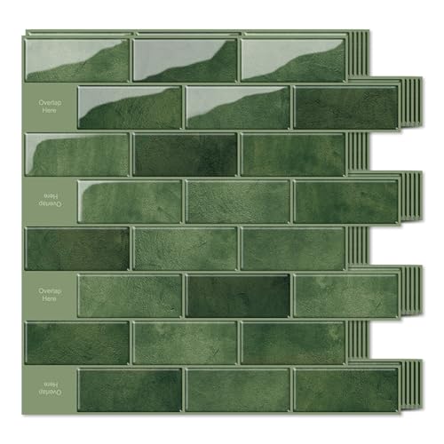 Karecel Peel and Stick Tile Kitchen Backsplash, 10 Sheets 12"x12"