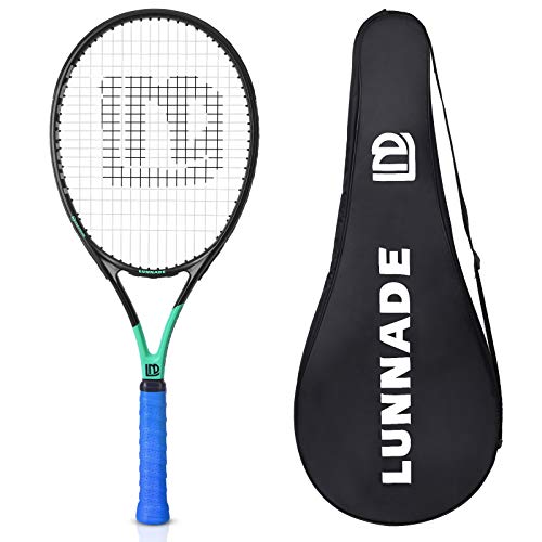 LUNNADE Tennisschläger für Erwachsene, 27 Zoll, langlebig, leicht, vorbespannt und regrip, geeignet für Anfänger bis Fortgeschrittene