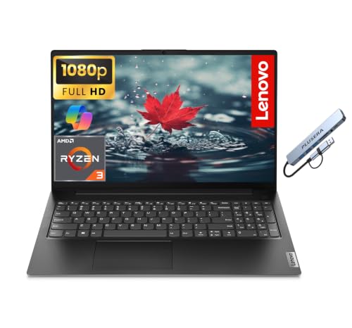 Lenovo V15 G4 Laptop for Business, 15.6" FHD Display, AMD Ryzen 3 7320U Processor, 16GB DDR5 RAM 1TB SSD, Windows 11 Pro, Ethernet RJ-45, Numeric Keypad, PLUSERA Docking Hub, Business Black - image 1