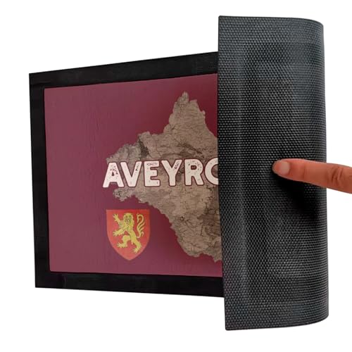 Paillasson Aveyron Rouge solution entrée propre tapis 75x50cm - 5