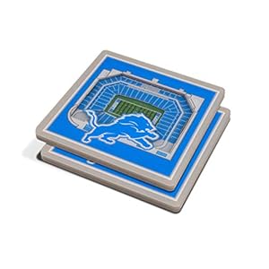 YouTheFan NFL Detroit Lions 3D StadiumView Coasters – Ford Field