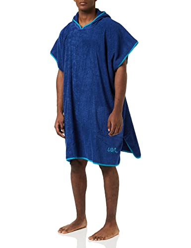 Yello Towel Poncho, Unisex Adulto, Azul, Talla única