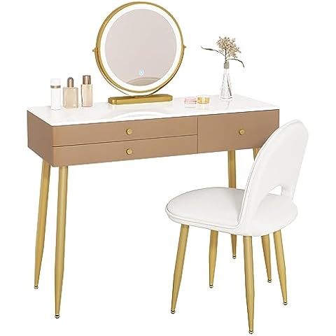 WOLTU LED Mirror Dressing Table Set Cover