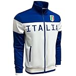 Just 4 Kicks Men's Italy Jacket, White Full Zip Italia Soccer Track Jacket With Zipper Pockets - Image 5