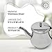 Pride Of India | Stainless Steel Gooseneck Tea Pot w/Vented Hinged Lid 32 Fluid Ounces (4-5 Cups) | Perfect for restaurant table top, hotel room service & family use | Heat Resistant Durable Carafe
