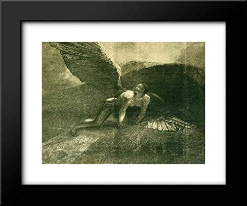 Fallen Angel 24x20 Framed Art Print by Odilon Redon