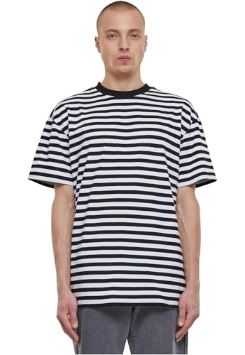 Urban Classics Regular Stripe homem t-shirt preto-branco regular, Preto - Branco, XXL