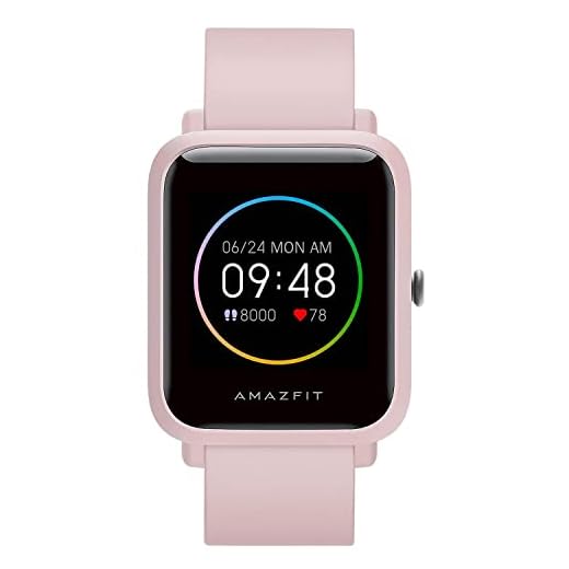 Relógio inteligente Amazfit Bip S 5ATM à prova d' água relógio esportivo GPS integrado ZEPP demonstração de aplicativos (Pink)