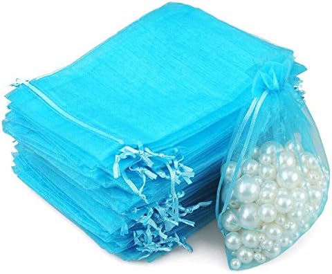 G2PLUS Organza Geschenkbeutel 100Stk Organzabeutel Schöne Säckchen Organzasäckchen für Gastgeschenke 10CM x15CM