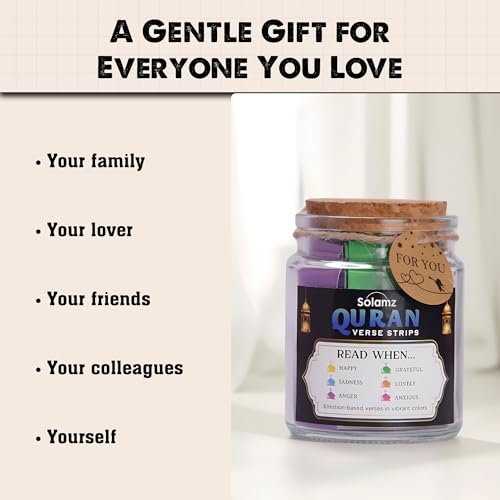 Image of Solmayco Quran Verses Jar - 92 Islamic Quotes for Reflection