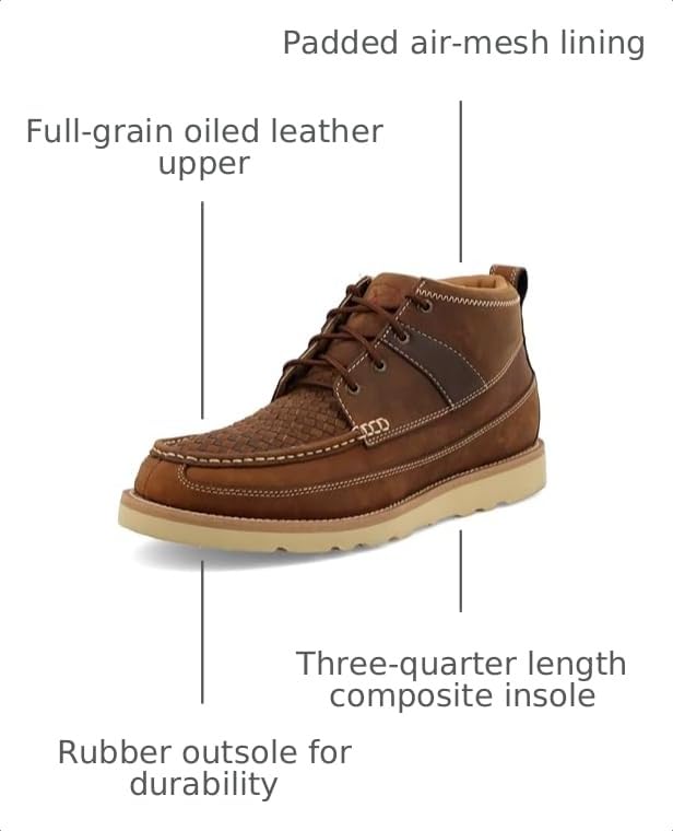 Image of Twisted X Men's 4 inch Wedge Sole Boot, Round Toe