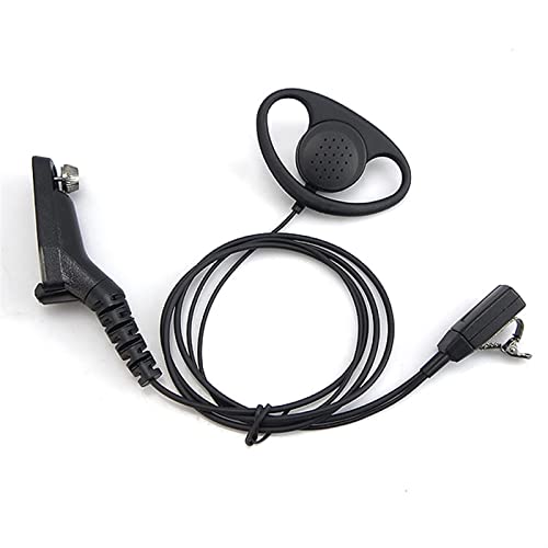 FMKMEYECZK(売店) D型イヤホンヘッドセット PTT.Motorolaのためのマイクの双方向ラジオのトランジー - トイレにフィット トランシーバー用マイク
