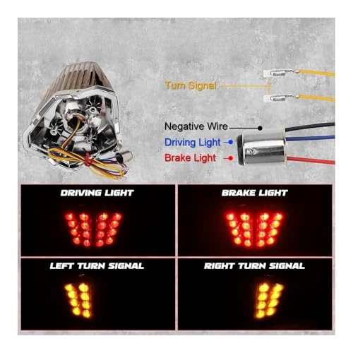 Feu stop moto LED XJ6 pour rouler en sécurité la nuit avec clignotants FZ6R 12V - 3