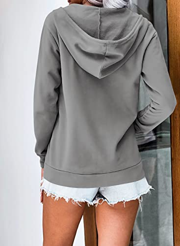 Zhuofei Women’s Casual Hoodies Lightweight Pullover Top Long Sleeve Loose Thin Sweatshirt Hoody Drawstring Design With Pocket #TOP5