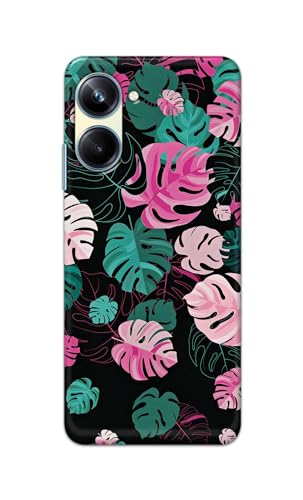 Image of Printed Hard Back Cover for Realme 10 Pro 5G Back Cover (Seamless Leaves) -190724(EA)