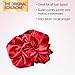 Scunci by Conair The Original Satin Scrunchie hair accessories - hair accessories for women - hair ties - valentines gifts for her - oversized scrunchies - Cherry Red