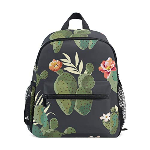 Preisvergleich Produktbild Emoya Grüner Kaktus schwarze tropische Pflanzen Kinderrucksack Jungen für Kleinkinder Kindergarten