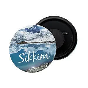 dhcrafts Fridge Magnet Multicolor India Sikkim D2 Glossy Finish Design Pack of 1 (58mm)