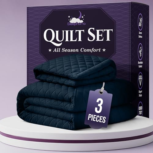 SLEEPHORIA Queen Quilt Bedding Set - Cloud Soft All-Season Bedspread