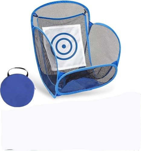 Ailierr Pop Up Golf Chipping Net with Hitting Mat Accuracy Swing Practice Fits Outdoor (Blue)