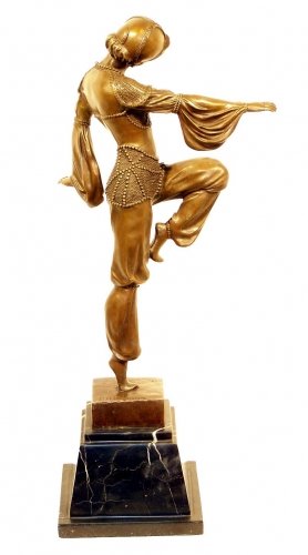 Arlequin danseuse signée Demetre Haralamb Chiparus, cadeau d'art d'exception