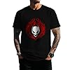 domirica Grpahic Tshirts for Men Cotton Polyester Blend Crewneck Short Sleeve Summer Novelty Funny Gym Quick Dry Outfit
