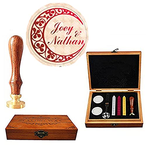 Sceau de cire personnalisé lune cursive pour réussir vos faire-part