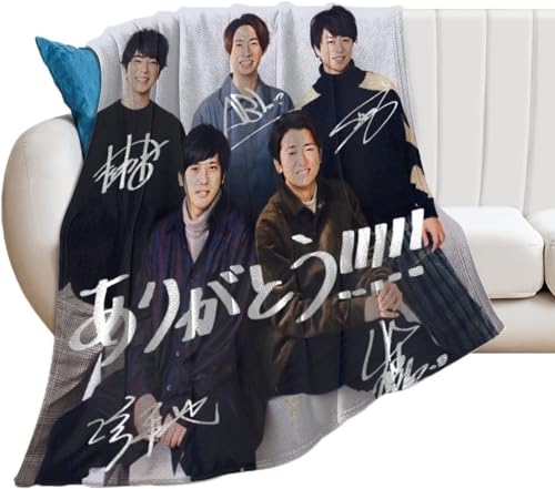 嵐 ARASHI(171) 毛布 ブランケット もうふ モウフ かわいい ふわふわ コモコモ ふんわり 掛け毛布 マイクロファイバー 静電気減軽 フランネル 軽量 洗える 抗菌 防臭 防ダニ ラウン おしゃれ オフィス 冷房対策 プリント オールシーズン