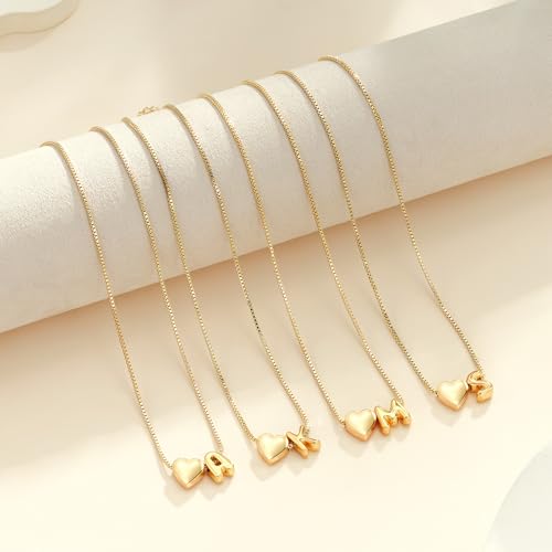 Easter Basket Stuffers Gifts for Kids Teen Girls Women - 14K Gold Plated Dainty Heart A-Z Initial Letter Necklace Teen Girls Gifts Trendy Stuff Birthday Gift for 5 6 7 8 9 10 Year Old Girl - image 6
