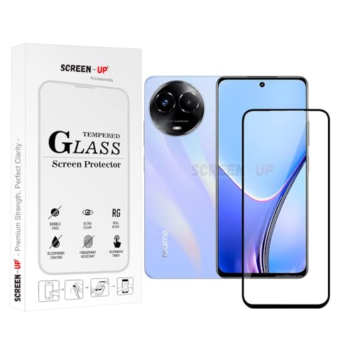 Image of ScreenUp Tempered Glass For Realme 11x - Ultra Clear, 9H Scratch Resistant, Full Coverage, Easy Install Screen Protector