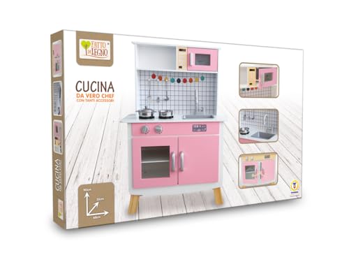 Cocina de juguete de madera Teorema de diseño robusto con accesorios 6