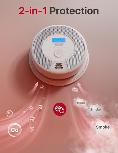 X-Sense Wi-Fi Combination Smoke Alarm and Carbon Monoxide Alarm with Replaceable Battery, Smart Fire Alarm Compatible with X-Sense Home Security App, SC07-WX, 1-Pack