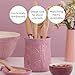 Mason Cash In the Meadow Utensil Holder 1.3 Litre Embossed Floral Design, Durable Stoneware – Ideal for Storing Kitchen Tools and Gadgets – Classic Kitchen Storage (H15 x Dia 12.5cm)