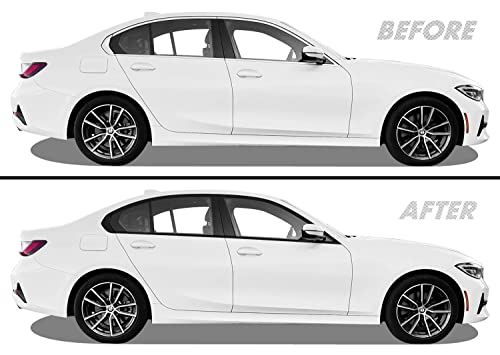 SlickMod Chrome Delete Blackout Vinyl Overlay for 2019-2021 BMW 3 Series G20 Window Trim (Gloss Black)