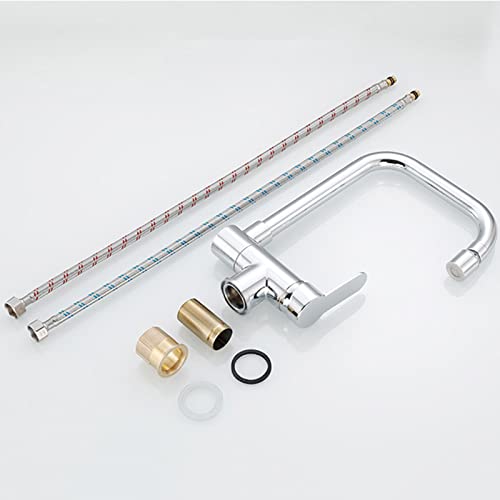 Robinet mitigeur d'évier de cuisine pliant pivotant laiton eau chaude - 8